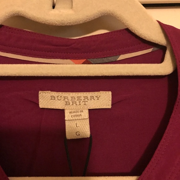 NWT Burberry Brit Blouse Shirt Top Large - Picture 2 of 2